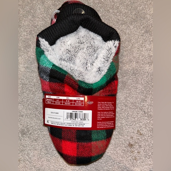 Festive plaid slippers - Picture 2 of 2